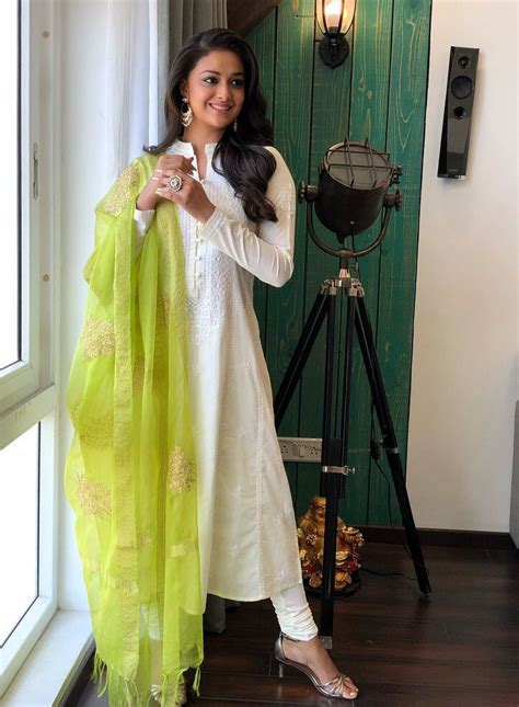 Keerthi Suresh Fashion Attire Indian Designer Outfits Churidar Designs