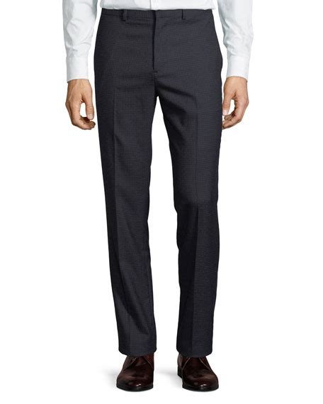 Theory Jake Flannel Check Tailored Pants Neiman Marcus