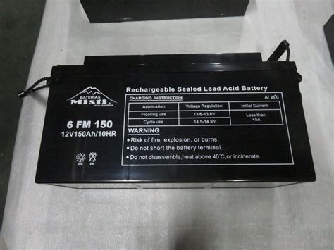 6fm150 Vrla Battery Sealed Lead Acid Battery Maintenance Free Battery