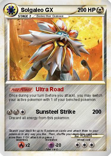 Solgaleo gx 155149 secret rare. Pokémon Solgaleo GX 14 14 - Ultra Road - My Pokemon Card