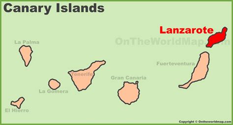 Lanzarote Location On The Canaries Map Ontheworldmap Com