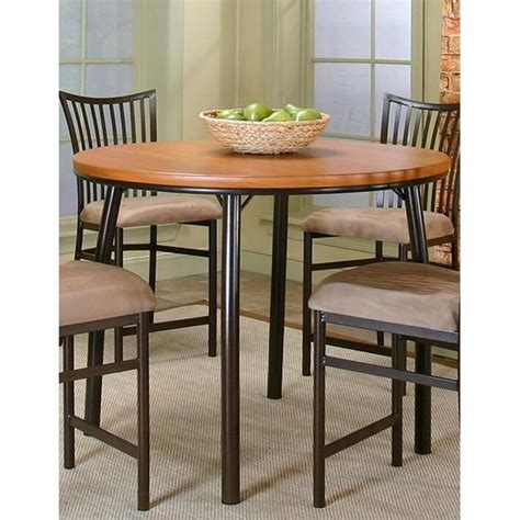 Bellevue Round Counter Height Table In Java And Oiled Cherry Nebraska