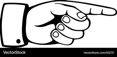 Pointing Hand Coloring Page 99 Best Free SVG File