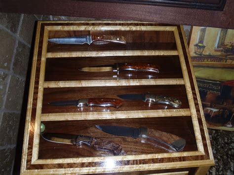 Knife display case woodworking plans. Knife Display Case - Walnut and Birdseye Maple ...