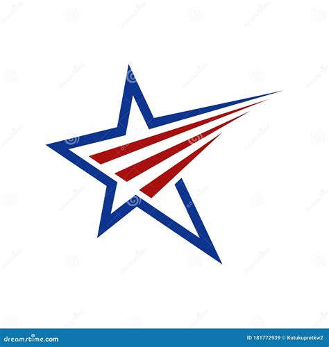 Star Swoosh Logo Template Illustration Design Vector Eps 10 Stock