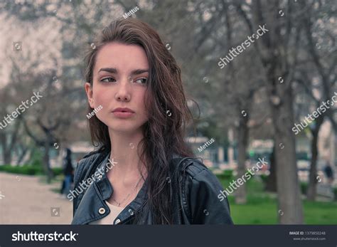 Brooding Woman Sad State Mind Depressed Stock Photo 1379850248