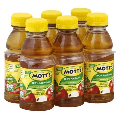 Motts 100 Original Apple Juice 6 Pack Bottles Grocery Heart