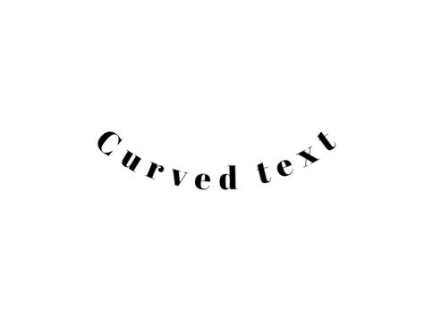 Curved Text Font