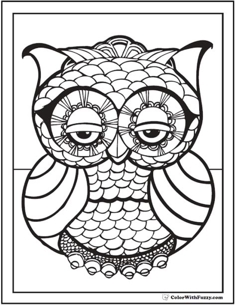 Download animal coloring sheets for free. 70+ Geometric Coloring Pages To Print And Customize | Owl coloring pages, Animal coloring pages ...