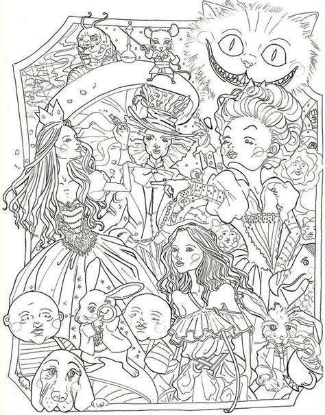 Get This Adult Coloring Pages Disney Disney Alice In Wonderland Complex