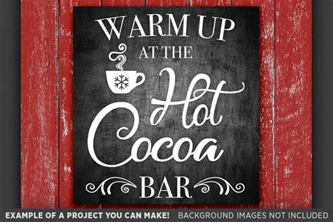 Hot Cocoa Bar Sign Svg Hot Cocoa Bar Printable