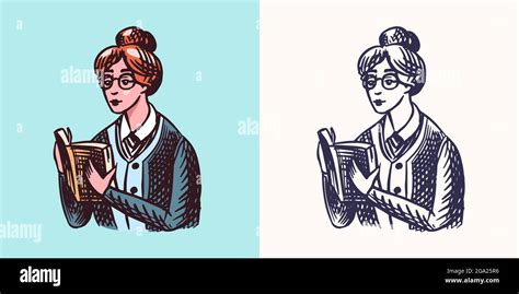 librarian glasses drawing
