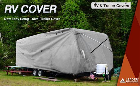 Leader Accessories New Easy Setup Travel Trailer Cover Fits