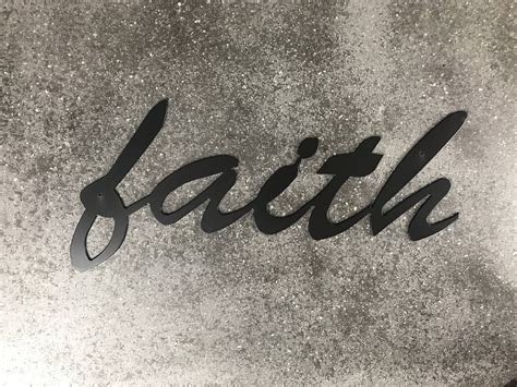 Faith Metal Sign Faith Metal Wall Art Faith Metal Home Etsy