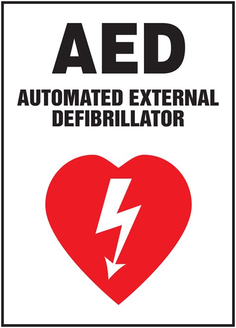 Aed Automated External Defibrillator Safety Sign Mfsd403