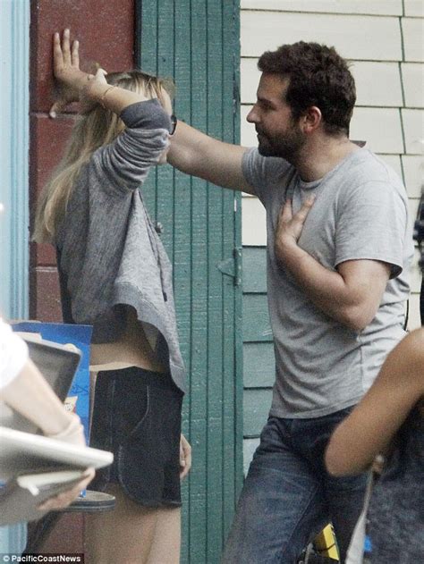 Bradley Cooper Gets Intense With Suki Waterhouse As She Visits Film Set Daily Mail Online