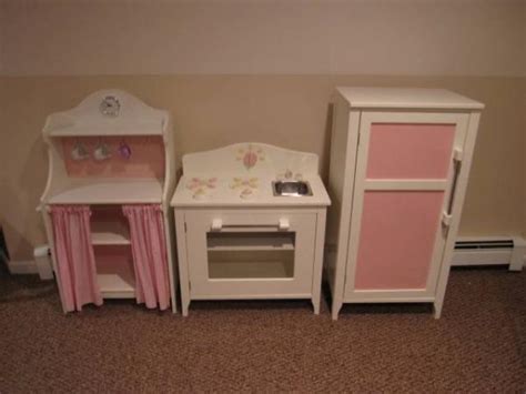 What kind of wood does pottery barn use? POTTERY BARN KIDS 3 PIECE KITCHEN SET FOR SALE - $325 ...