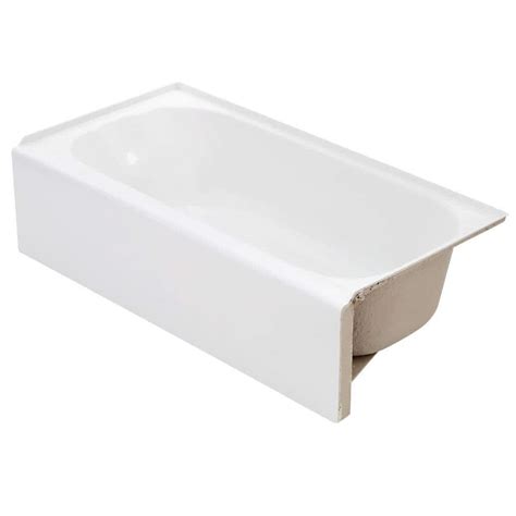 lyons industries victory 4 5 ft right drain soaking tub in white vt01542714r the home depot