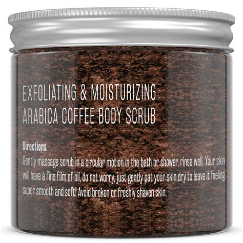 buy m3 naturals arabica coffee scrub infused with collagen and stem cell natural body and face