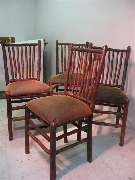 They've an excellent assortment of the hickory. Set of Four Vintage Old Hickory Adirondack Dining Side ...
