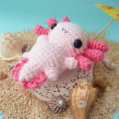 Crochet Pattern Lily The Baby Axolotl Etsy Canada Fun Crochet