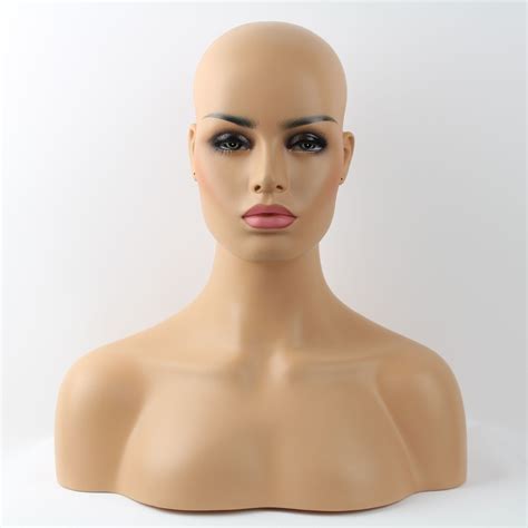 Buy Female Realistic Fiberglass Mannequin Head Bust Sale For Wig Jewelry And