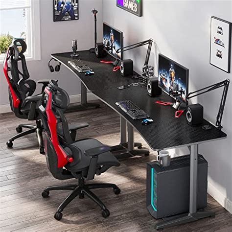 Eureka Ergonomic 60 Inch Gaming Desk With Full Mouse Pad Large Home O