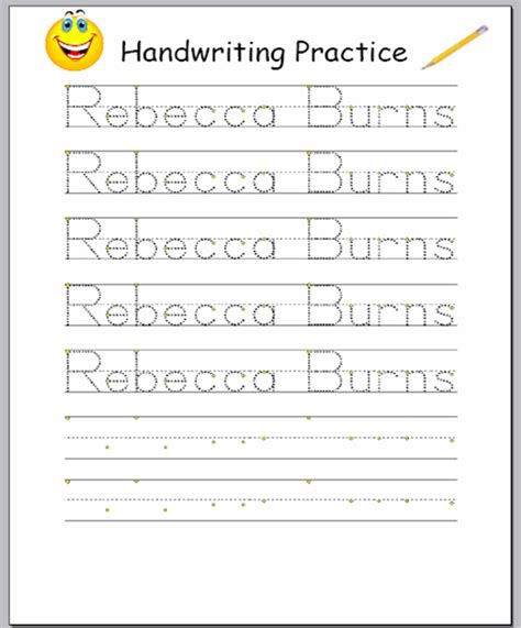 Free Printable Traceable Name Worksheets
