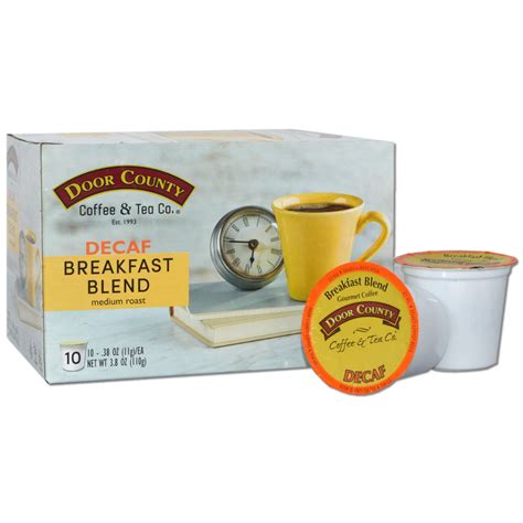 Door County Coffee Breakfast Blend Decaf Specialty Single Serve Coffee