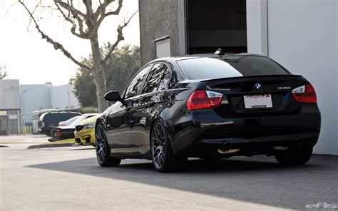 Jet Black Bmw E90 335i Looks Clean With Aftermarket Wheels