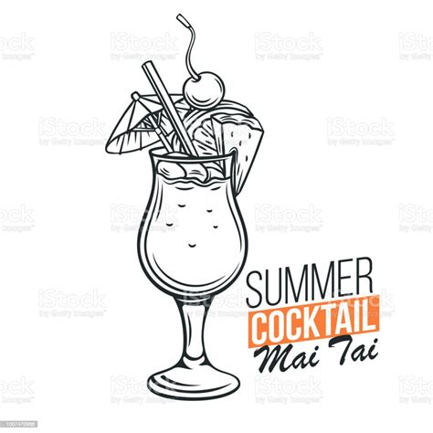 Mai Tai Cocktail Stock Illustration Download Image Now Alcohol Drink Drink Hawaiian
