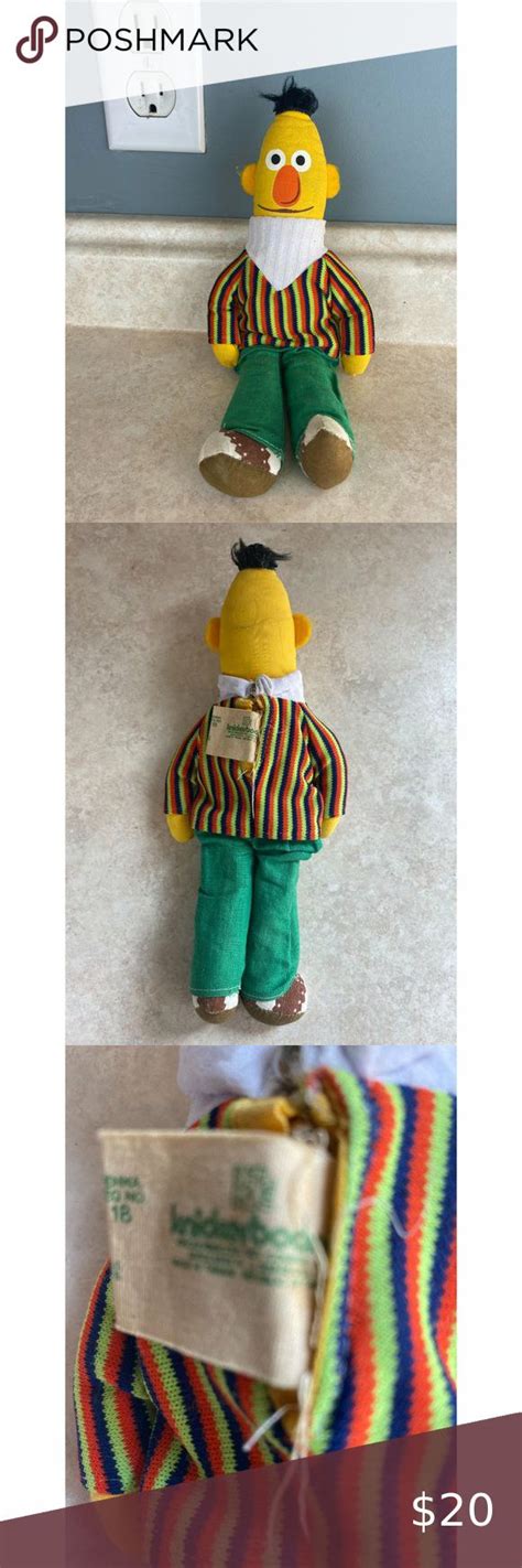 Bert Plush Knickerbocker Jim Henson Vintage Sesame Street Muppet Doll