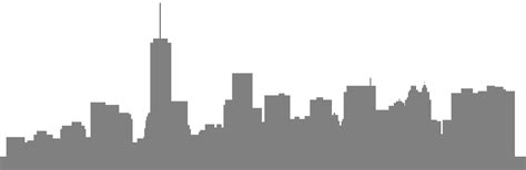 New York Skyline Silhouette Free Vector Silhouettes