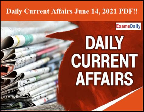 Daily Current Affairs June Pdf Download