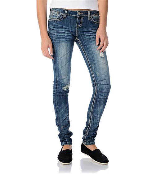 Almost Famous Mary Blue Skinny Jeans Zumiez