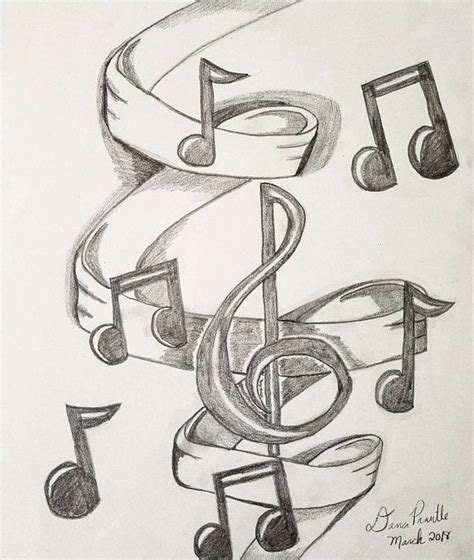 Music Notes Drawing Easy Music Notes Drawing Music Notes Art Music