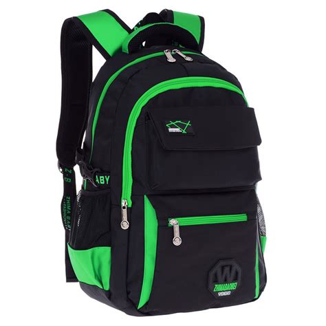 Mc316 Quality Durable Plain Black Design Primary School Bag Classic