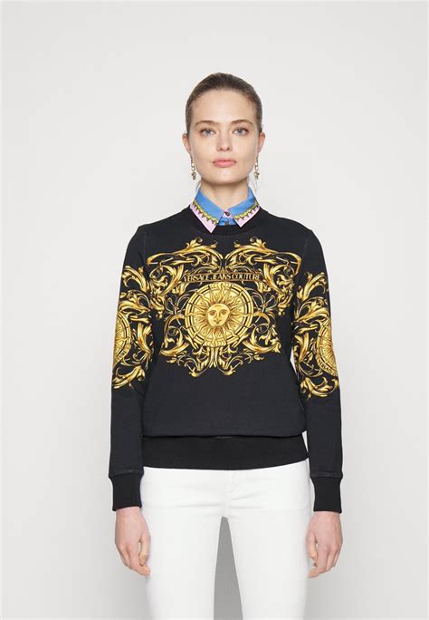Versace Jeans Couture Baroque Sun Sweatshirt Black Uk