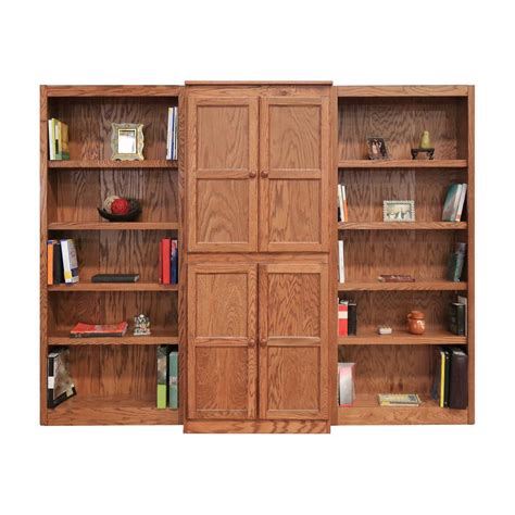 Concepts In Wood 72 In Dry Oak Wood 15 Shelf Standard Bookcase With