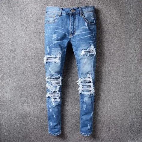 Denim Plain Mens Designer Ripped Jeans Waist Size 28 To 40 Rs 500