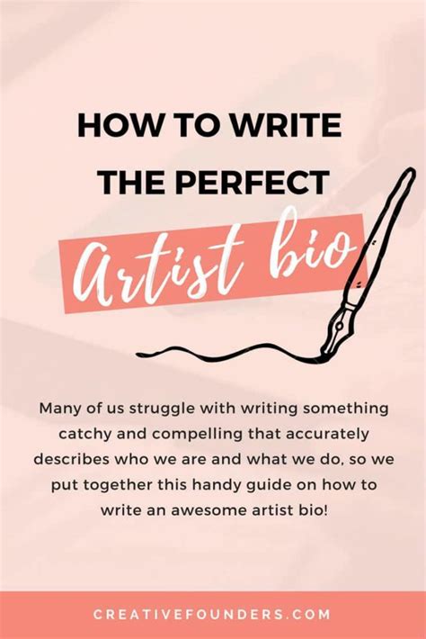 Artist Bios Writing The Perfect Artist Biography Creative Founders