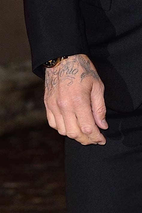David Beckham Gets New Victoria Tattoo