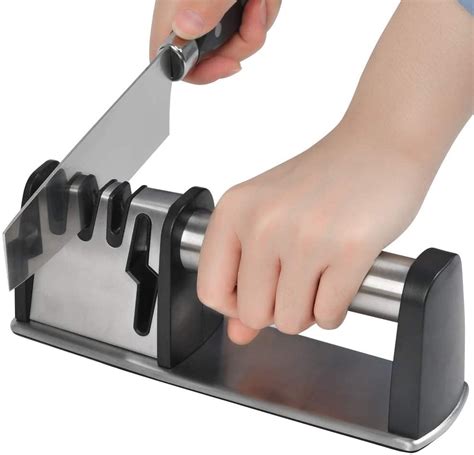knife sharpener for kitchen 4 in 1 knife and scissors sharpener 4 stages professional manual