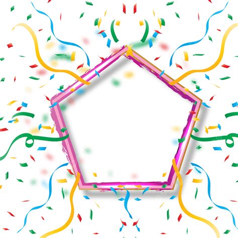 Colourfull Confetti Celebration Frame Birthday Party Lighting Frame
