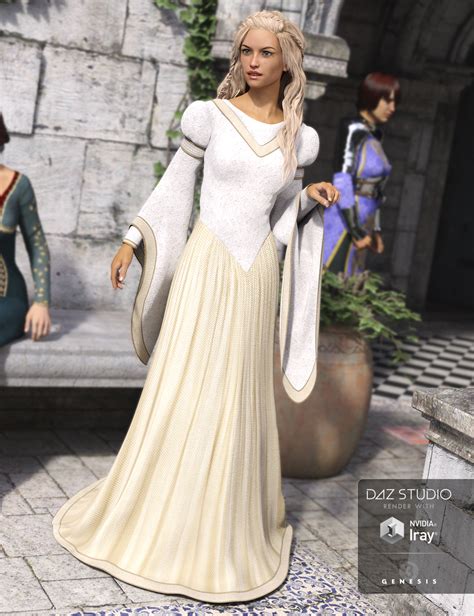 medieval princess dress for genesis 3 female s daz 3d