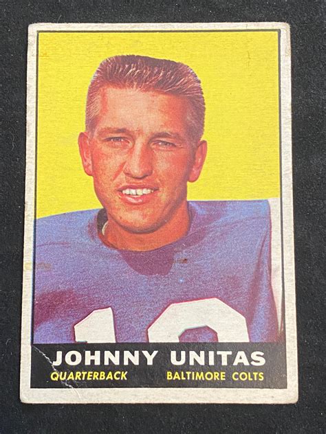 Lot Vg 1961 Topps Johnny Unitas 1 Football Card