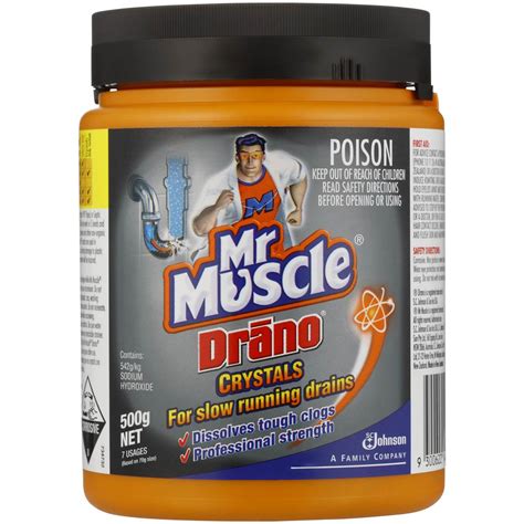 Mr Muscle Crystal Drain Cleaner Crystals 500g Woolworths