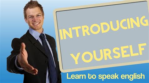 And any introduction will probably start with these words. Introducing Yourself in English - Learn to speak english ...