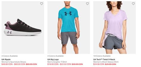 under armour canada sale save up to 40 off extra 20 off outlet styles canadian freebies