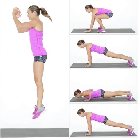 Burpee With Push Up Full Body No Equipment Workout Popsugar Fitness